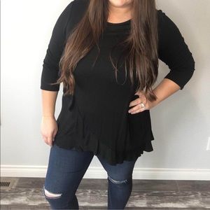 Black Ruffle Tunic